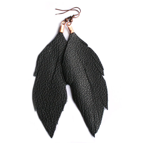 Feather Shaped Black