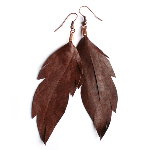 Feather Shaped Dark Sienna